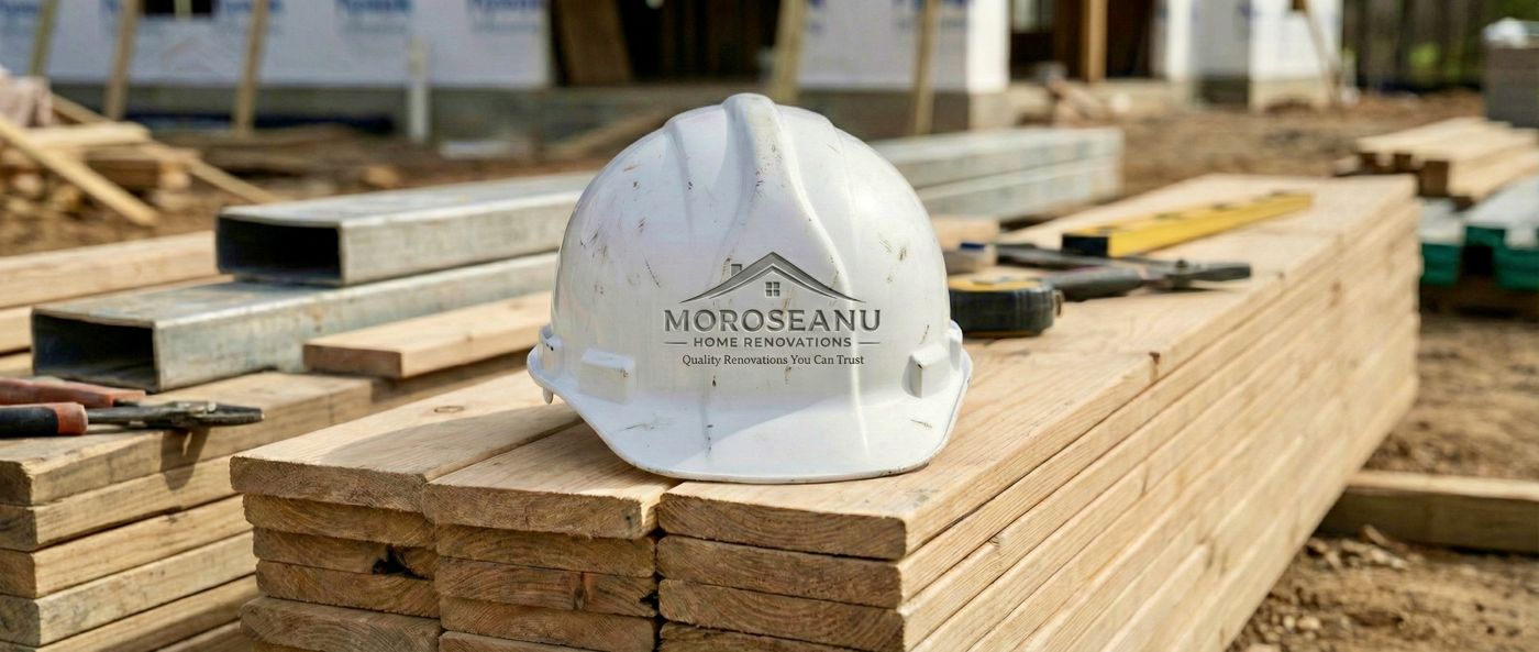 Moroseanu branded site helmet on timber