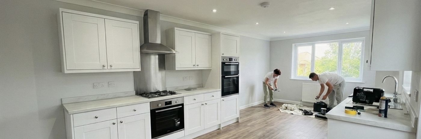 Bright modern kitchen after refurbishment