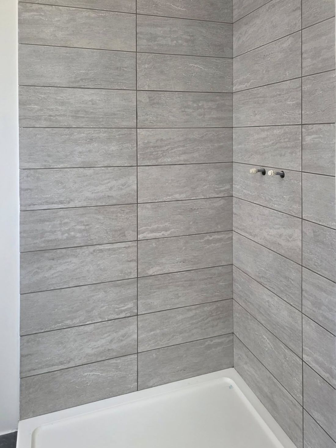 Tiled shower enclosure